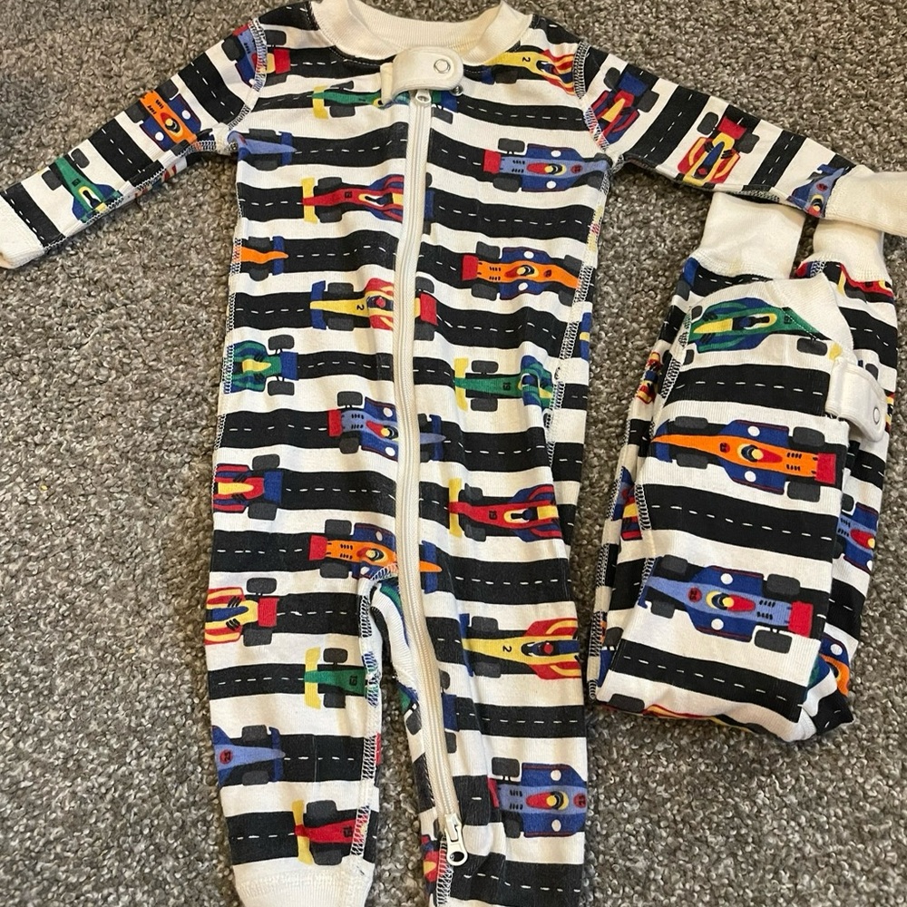 Hanna Anderson Colorful Car Print Kids One Piece